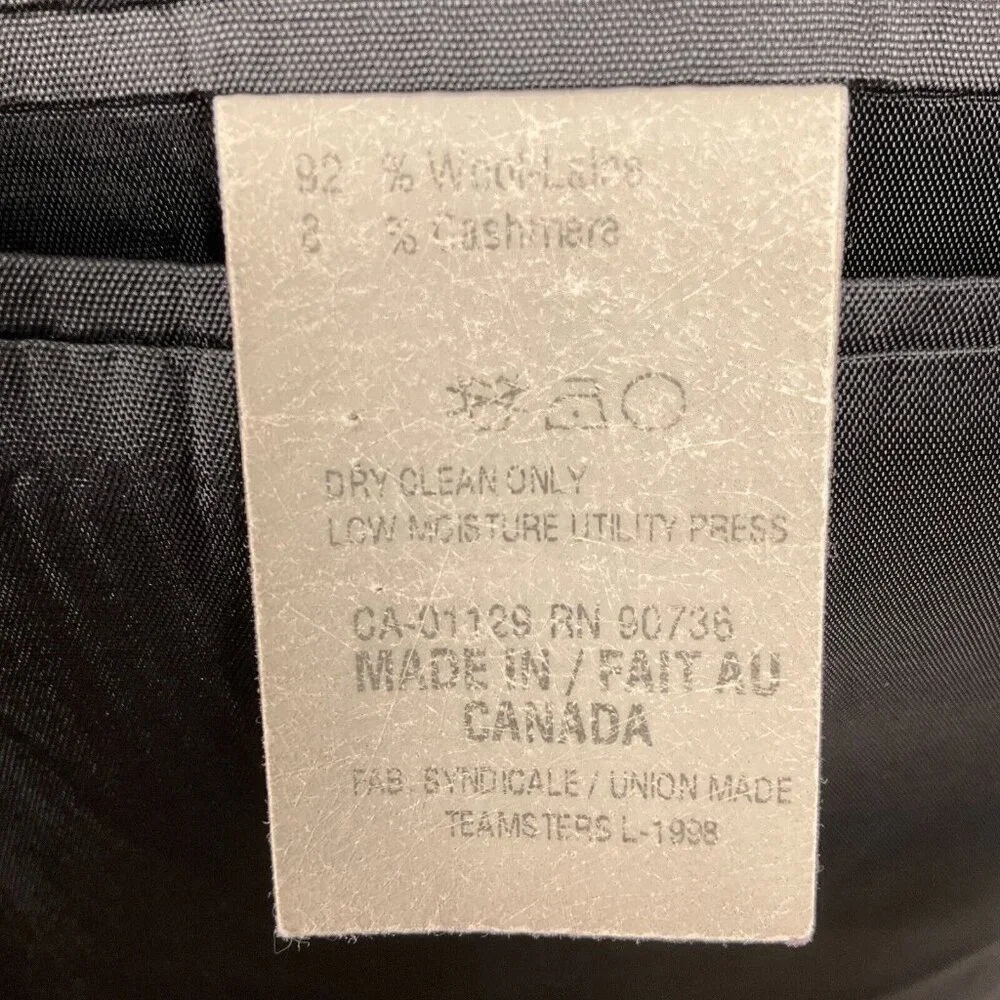 Ralph Lauren‎ Chaps Suit Men 42 34Wx28L Gray Blue Pinstripe Cashmere Wool Canada